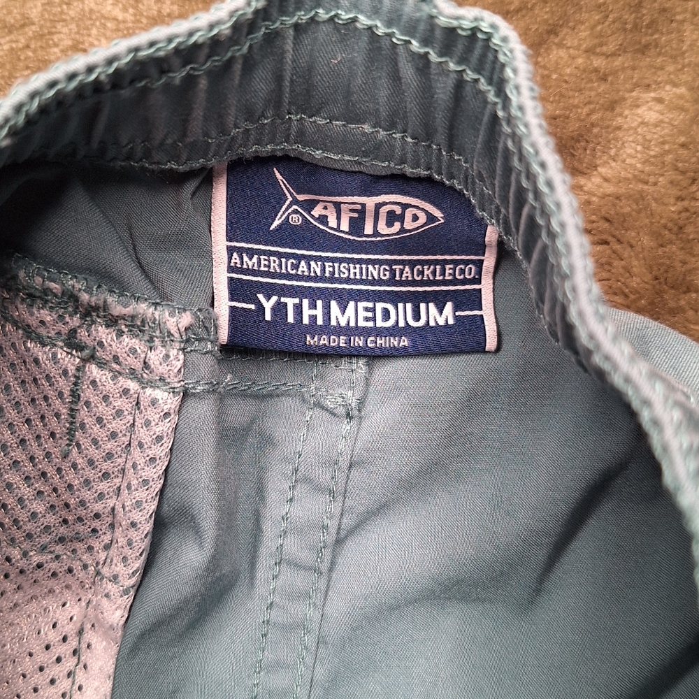 AFTCO‎ Youth Medium American Fishing Shorts Blue - Picture 2 of 6